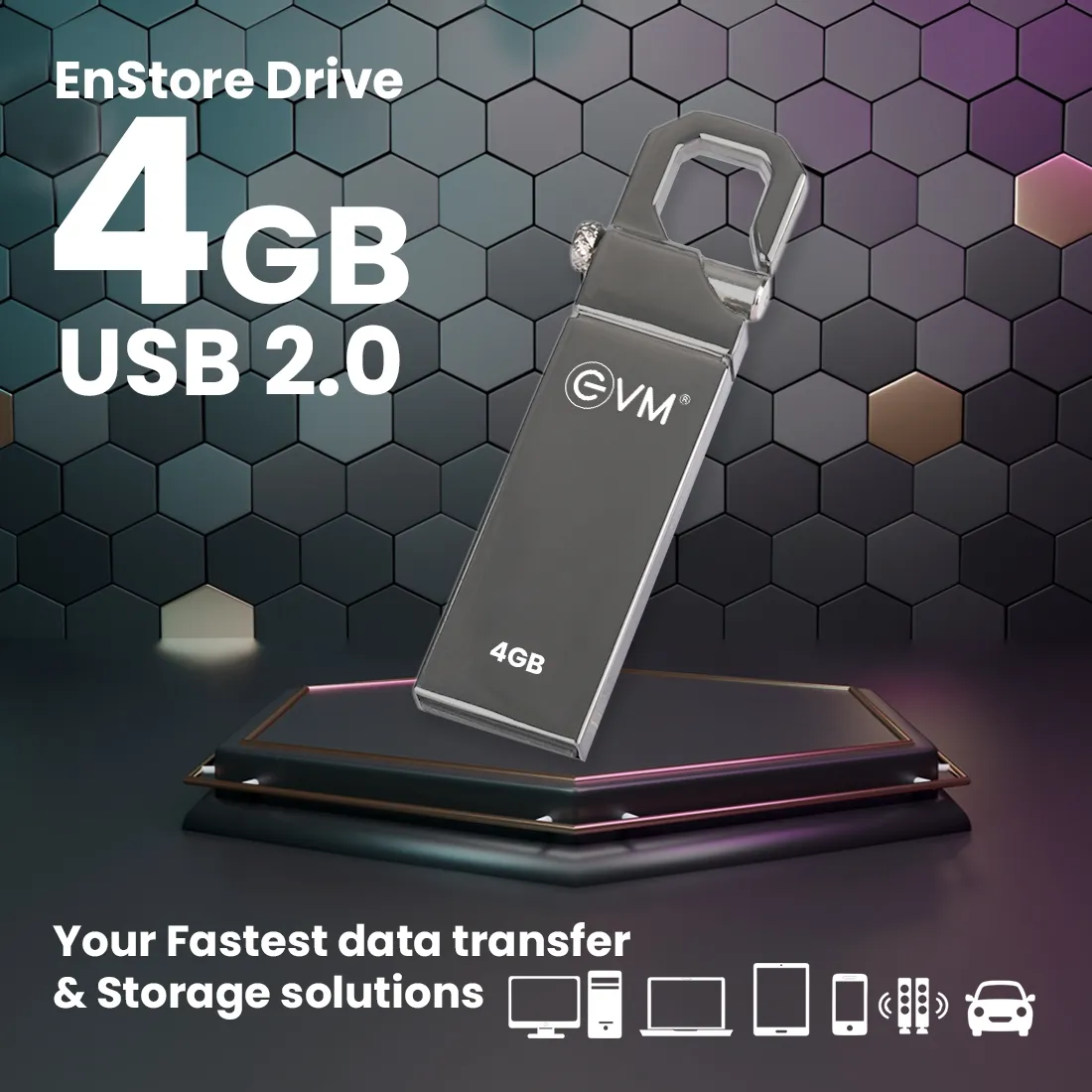 EVM Enstore Pendrive 4GB USB 2.0 (METAL) view 6